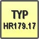 Piktogram - Typ: HR179.17
